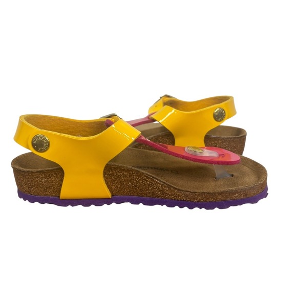 Birkenstock Kids Kairo Sandals Pink Purple Adjustable Strap Rainbow EU 30 Sz 12 - Picture 3 of 8